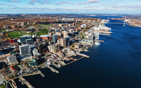 An aerial view of downtown Halifax.