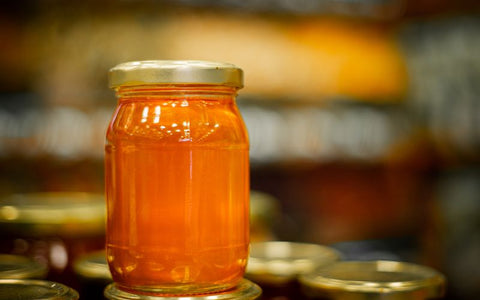 A jar of honey.