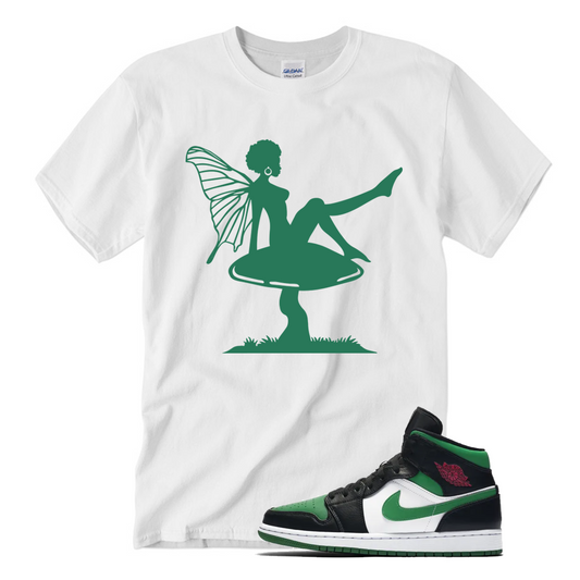 jordan 1 mid pine green shirt