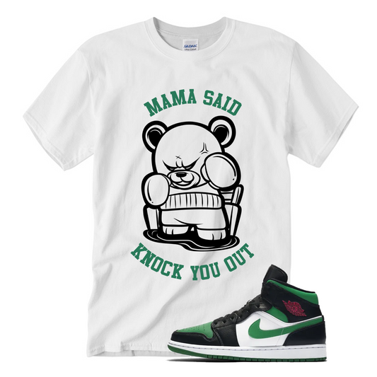 jordan 1 mid pine green shirt