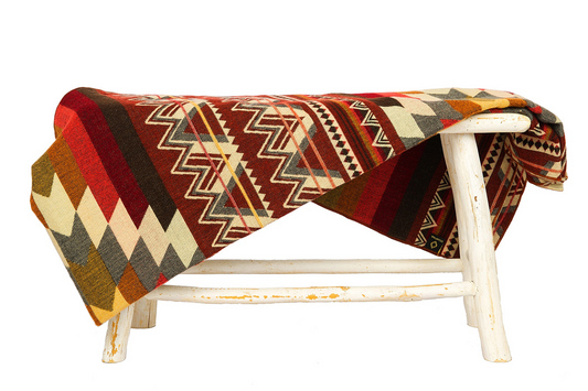 Wool Rug Aztec - Southwestern - Ethnic Design - Multicolor Rug - Midsi