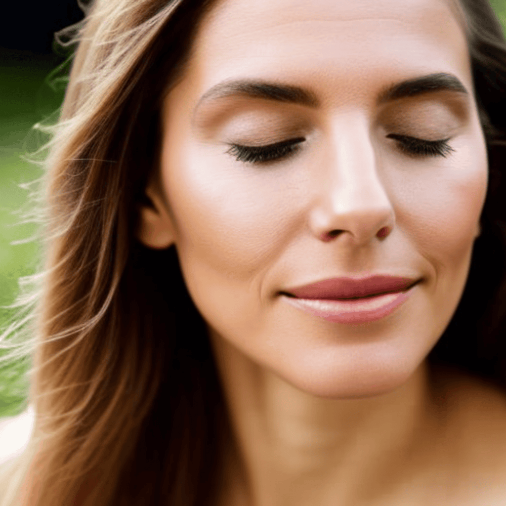 Beautiful Woman in Nature. Mindful Skincare: How Caring for Your Skin is a Form of Meditation 