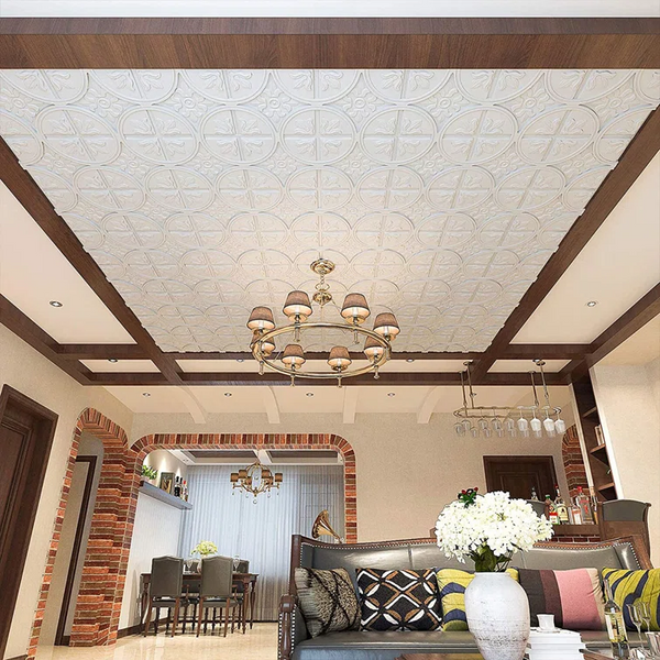 ceiling tile stick on living room ceiling