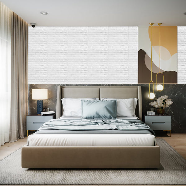 3D Wall paneling stick on bedroom