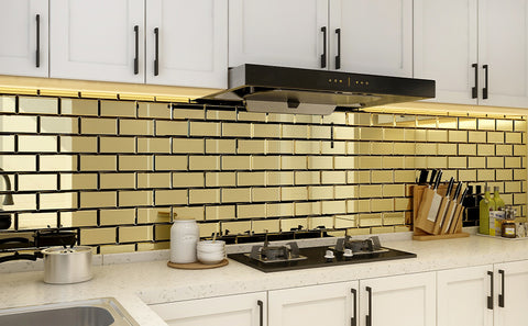 subway peel and stick glass tile for kitchen