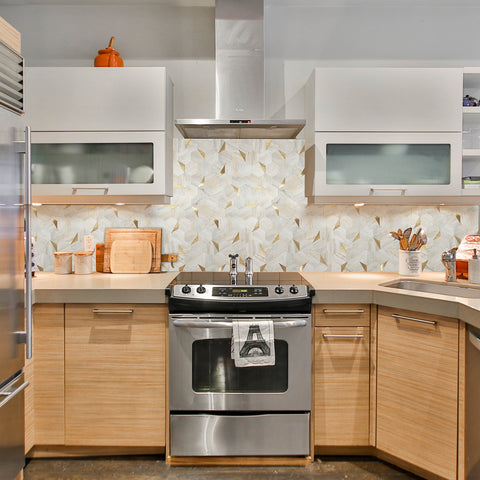 hexagon peel and stick backsplash tile for kitchen