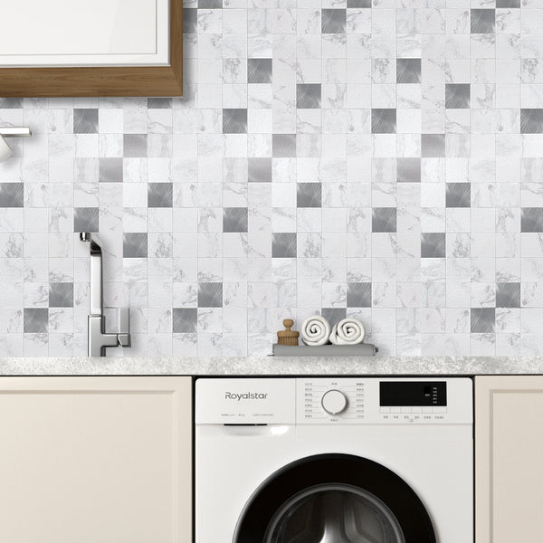 square peel and stick tile for laundry room