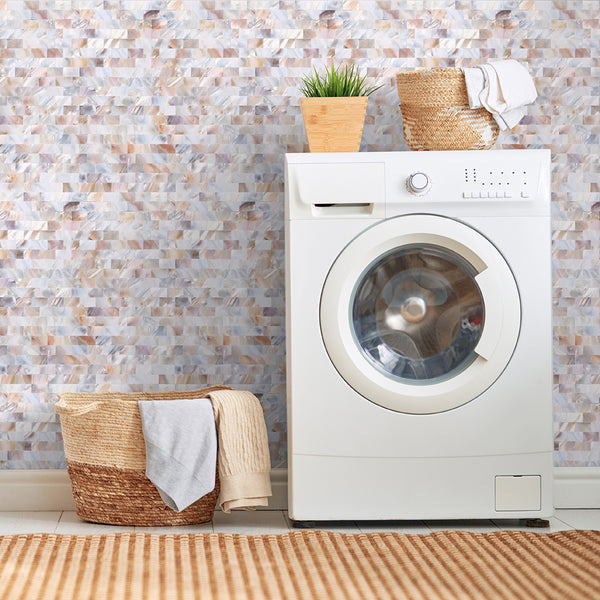mother of pearl tile for laundry room