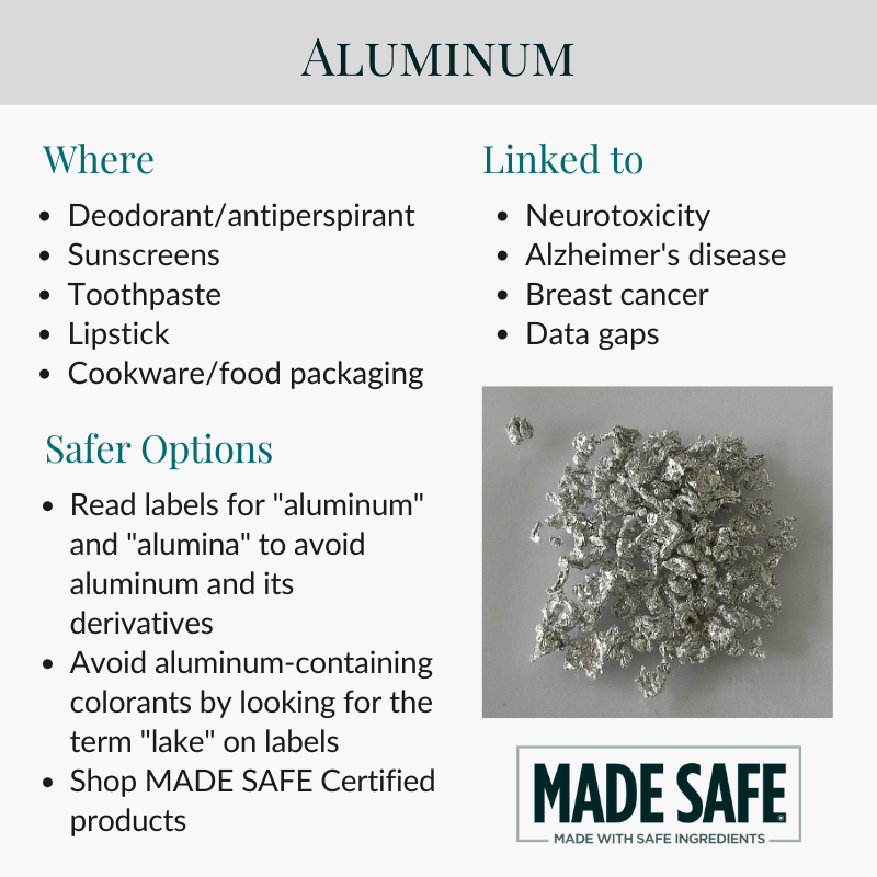 MADE SAFE Viewpoint Chemical Profile: Aluminum – MADE SAFE a program of Certified