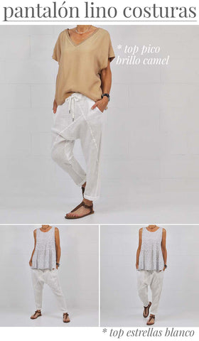 PANTALON LINO BLANCO