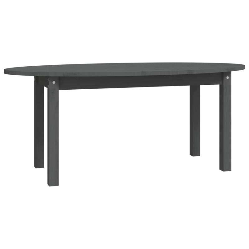 Sohvapöytä harmaa 110x55x45 cm täysi mänty 