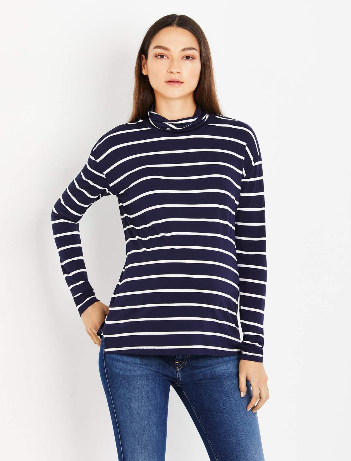 Long Sleeve Turtleneck Maternity Top - A Pea In the Pod