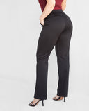 High Waisted Nylon Pull-on Bootcut Pant