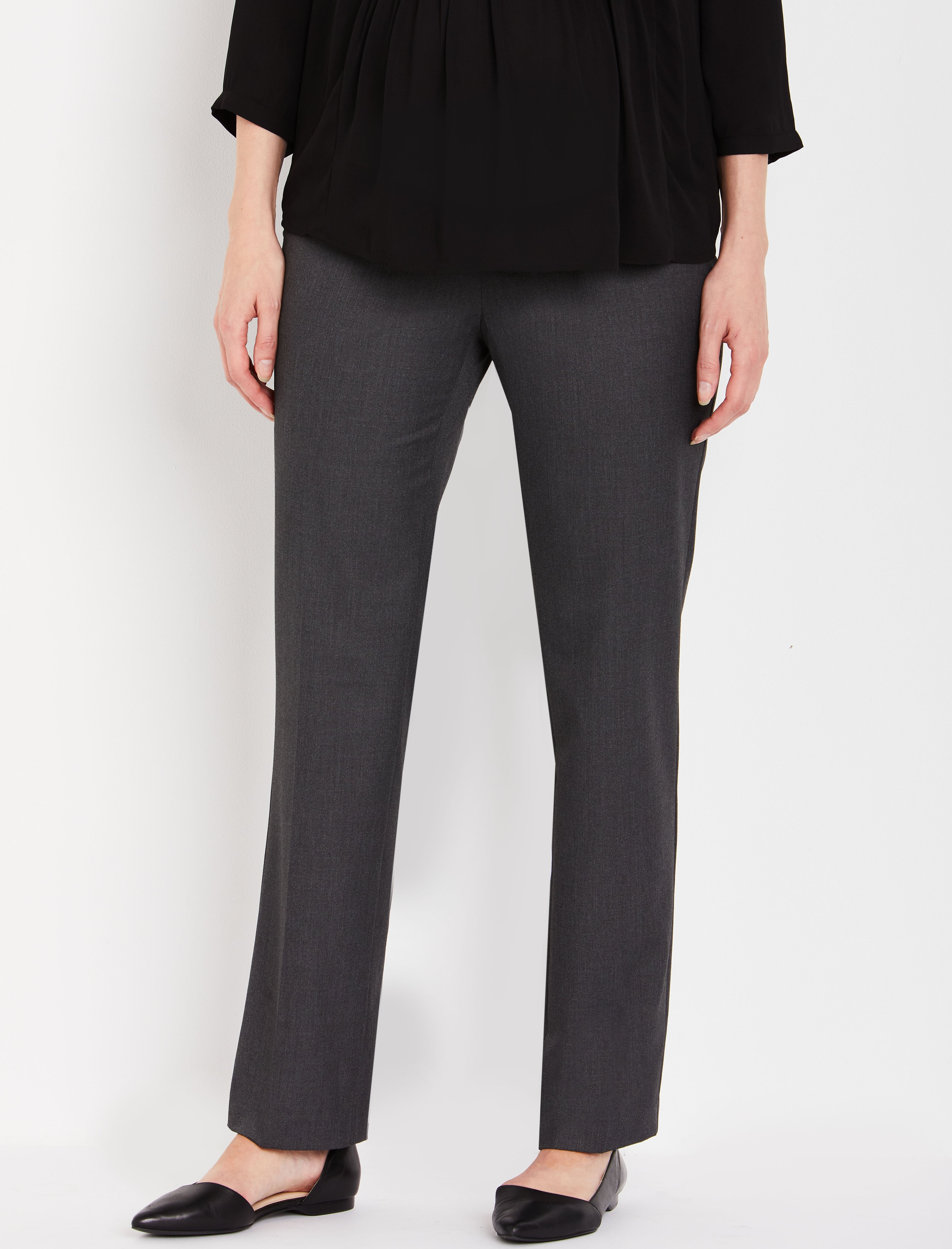 Motherhood Maternity, Secret Fit Belly Bi-stretch Suiting Straight Leg Maternity  Pants in Gr