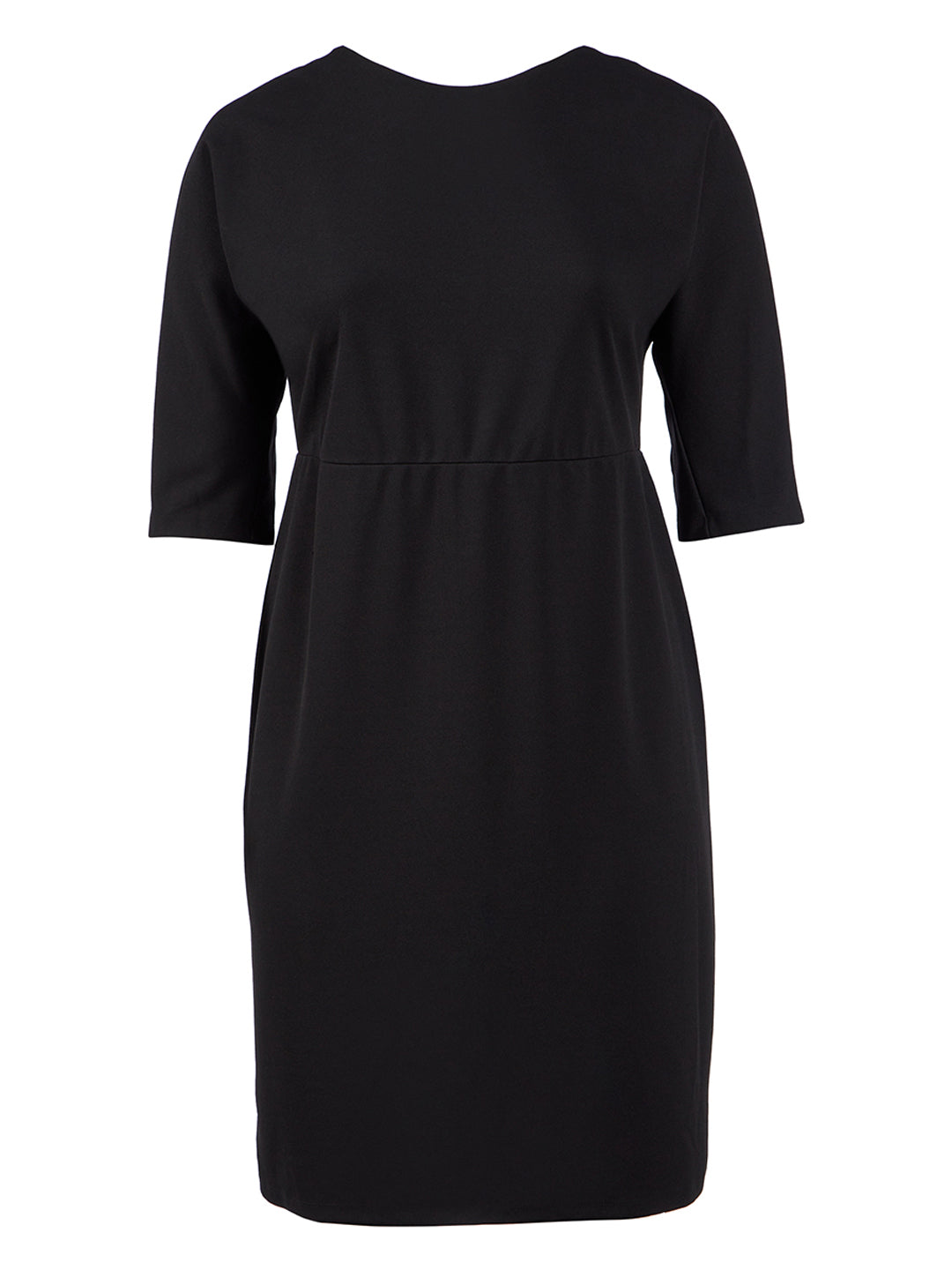 Donna Morgan Long Sleeve Black Sheath Midi Dress Burnt Out