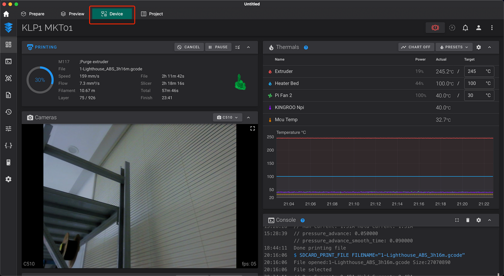 P3 Monitor Remote Printing in Orca Slicer