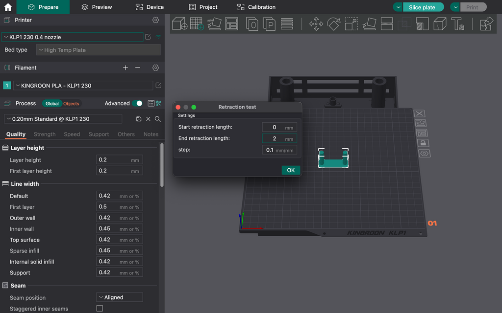 P5 Retraction Test