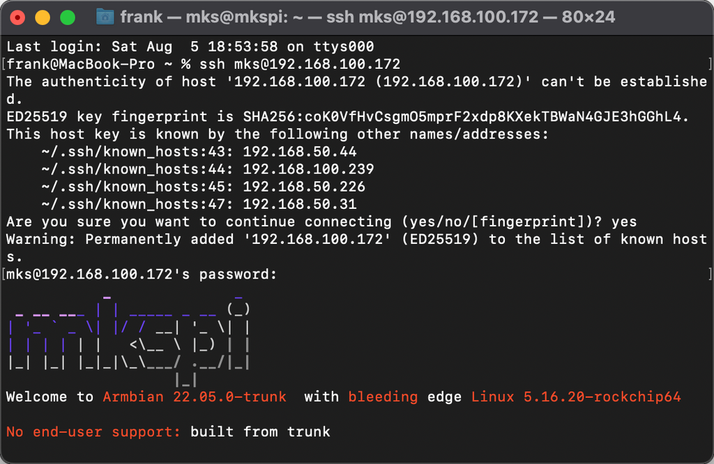 P7 SSH Connection