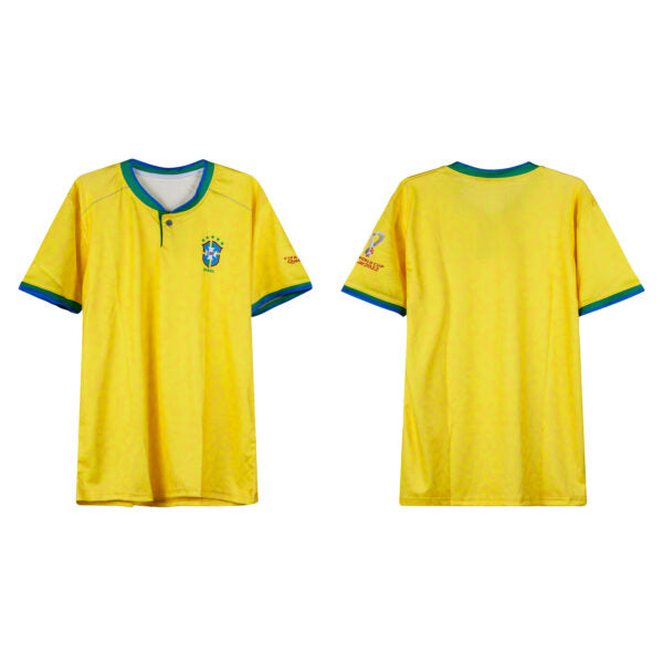 uklar Teoretisk Rubin Brazil T-Shirt 2022 World Cup Yellow Jersey for Men - A.A SMART FASHIONS
