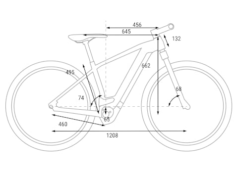 Cube Reaction Hybrid SLT 750 eMTB hardtail geometry image 21 inch