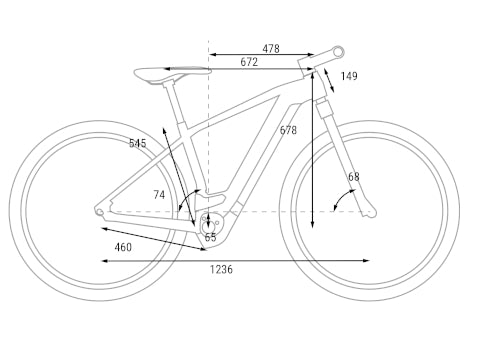 Cube Reaction Hybrid Pro 500 All Road eMTB hardtail geometry image 23 inch