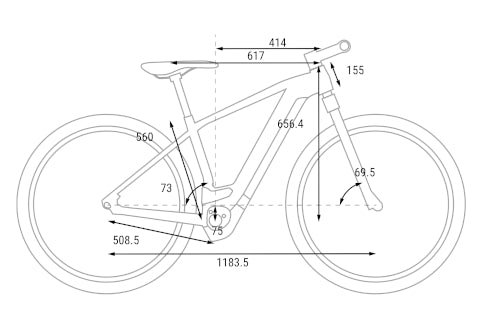 Cube Touring Hybrid ONE 500 eMTB hardtail geometry image 58 cm / L