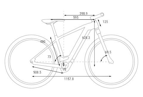 Cube Touring Hybrid ONE 500 eMTB hardtail geometry image 50 cm / S