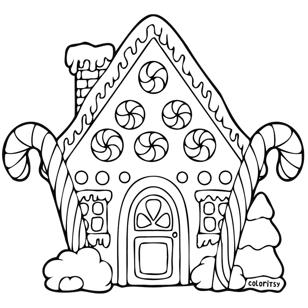 hansel and gretel house coloring page