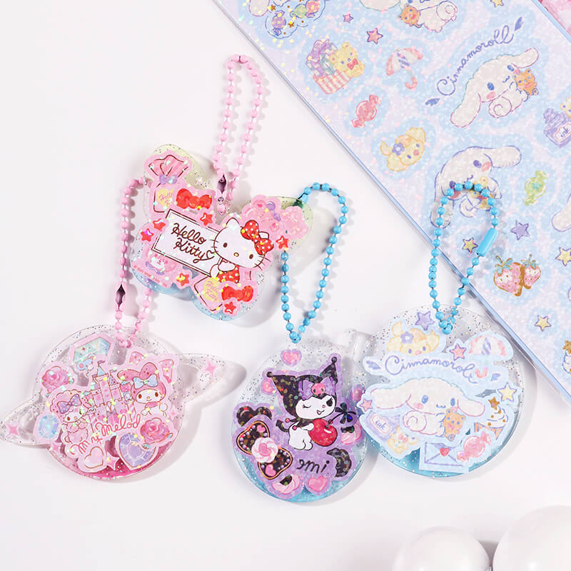 Wonderful-Time-Sanrio-Characters-Sticker-Deco-Set-some-finished-acrylic-pieces-show