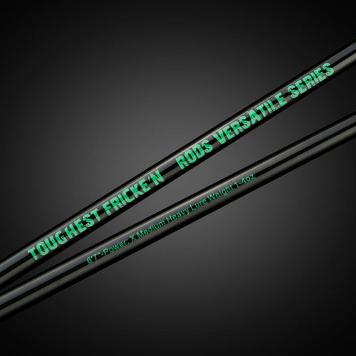 TOUGHEST FRICKE'N 6'7 VERSATILE SPINNING RODS EVA FOAM BLACK/GREEN –  Toughest Fricke'N Rods