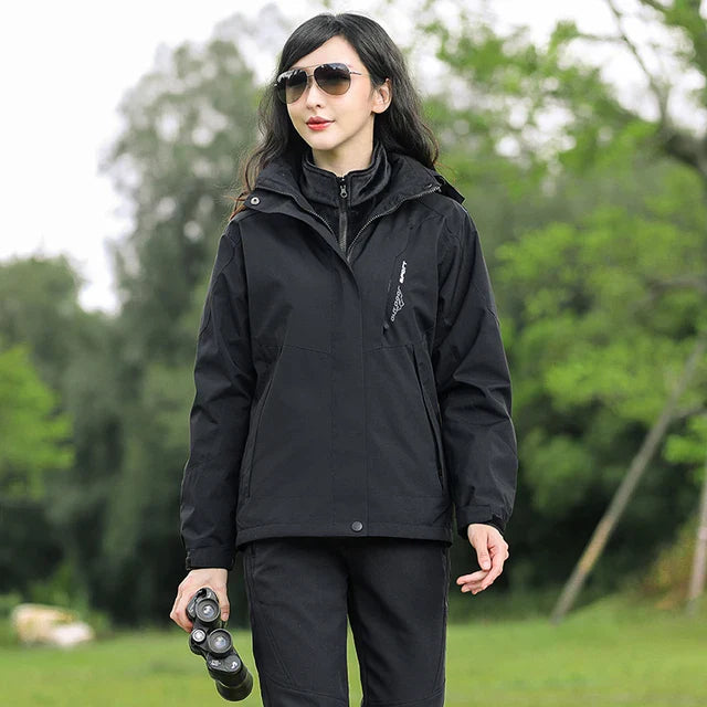 Jaqueta Parka Feminina 3 Em 1 Impermeável Para Inverno - REF113