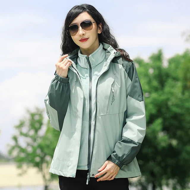 Jaqueta Parka Feminina 3 Em 1 Impermeável Para Inverno - REF113