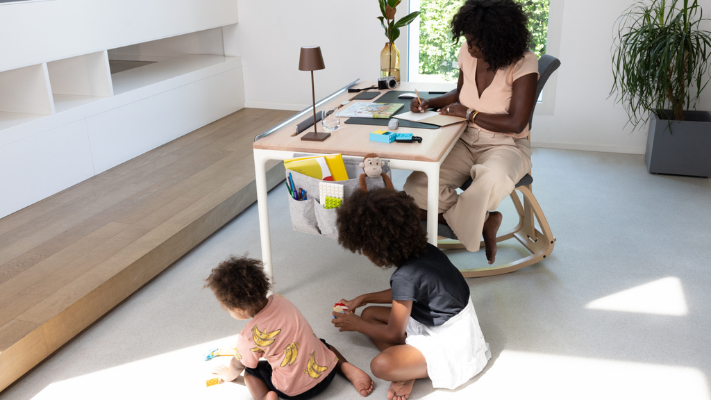 Women working from home while looking after her family can increase employee retention