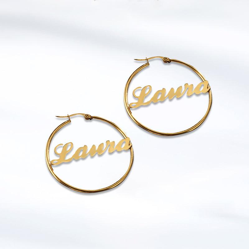 45mm-90mm Custom Bamboo Hoop Earrings Stainless steel Custom Name Earrings  Heart-shaped / round bamboo Earrings Personality Gift - Price history &  Review | AliExpress Seller - DODOAI Store | Alitools.io