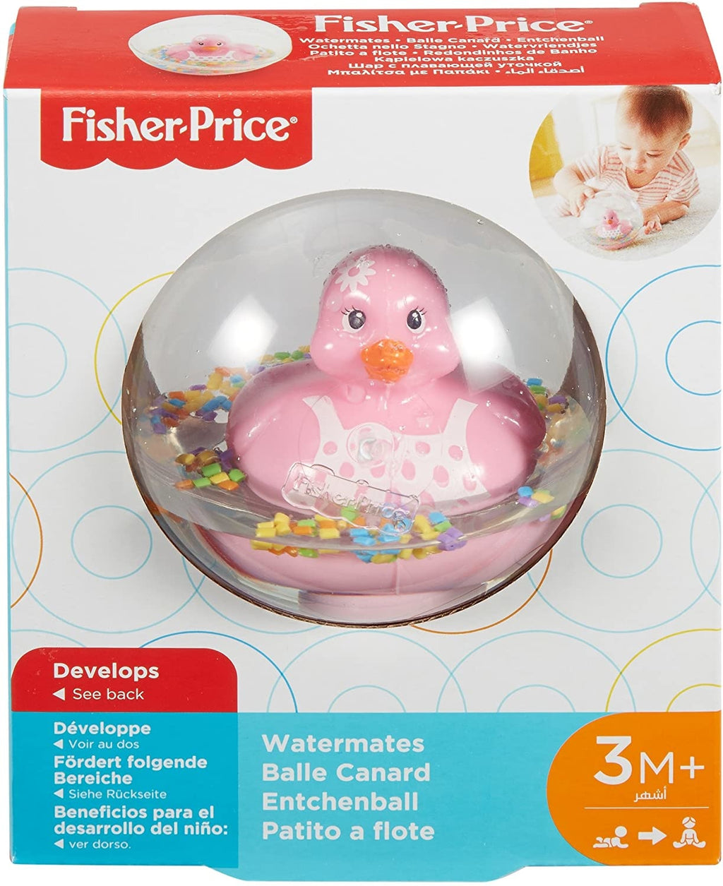 Trekker klink saai Fisher Price - Watervriendjes - Eend Roze (DRD82)