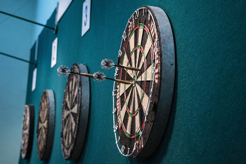 Darts in dartborden