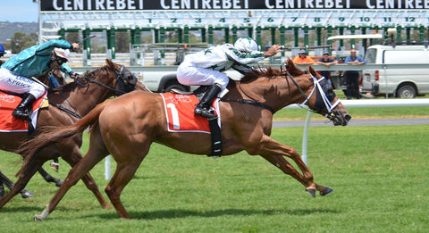 Jockey's paardrijden