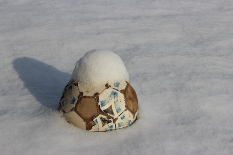 Sneeuw voetbal