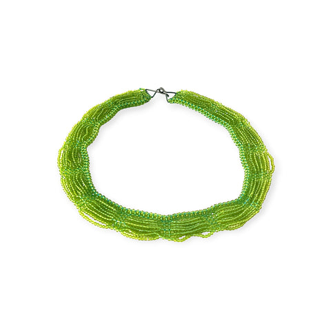 Peridot beaded statement necklace - Sundara Joon