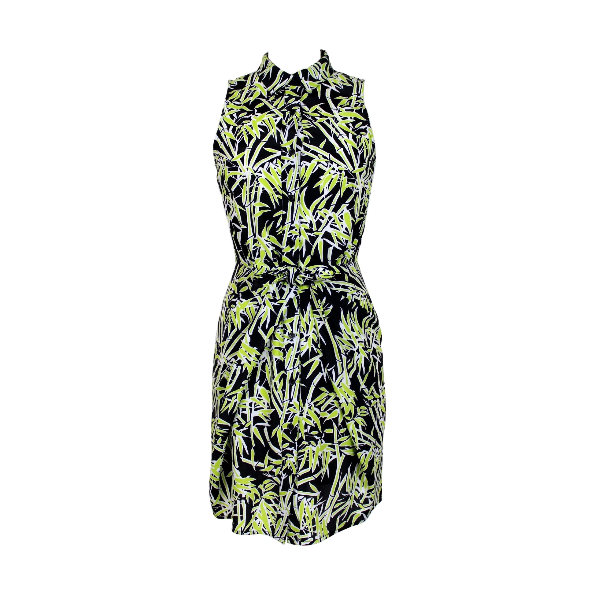 Michael Kors 2000s Short Dress Floral Green Black | Dedè Couture