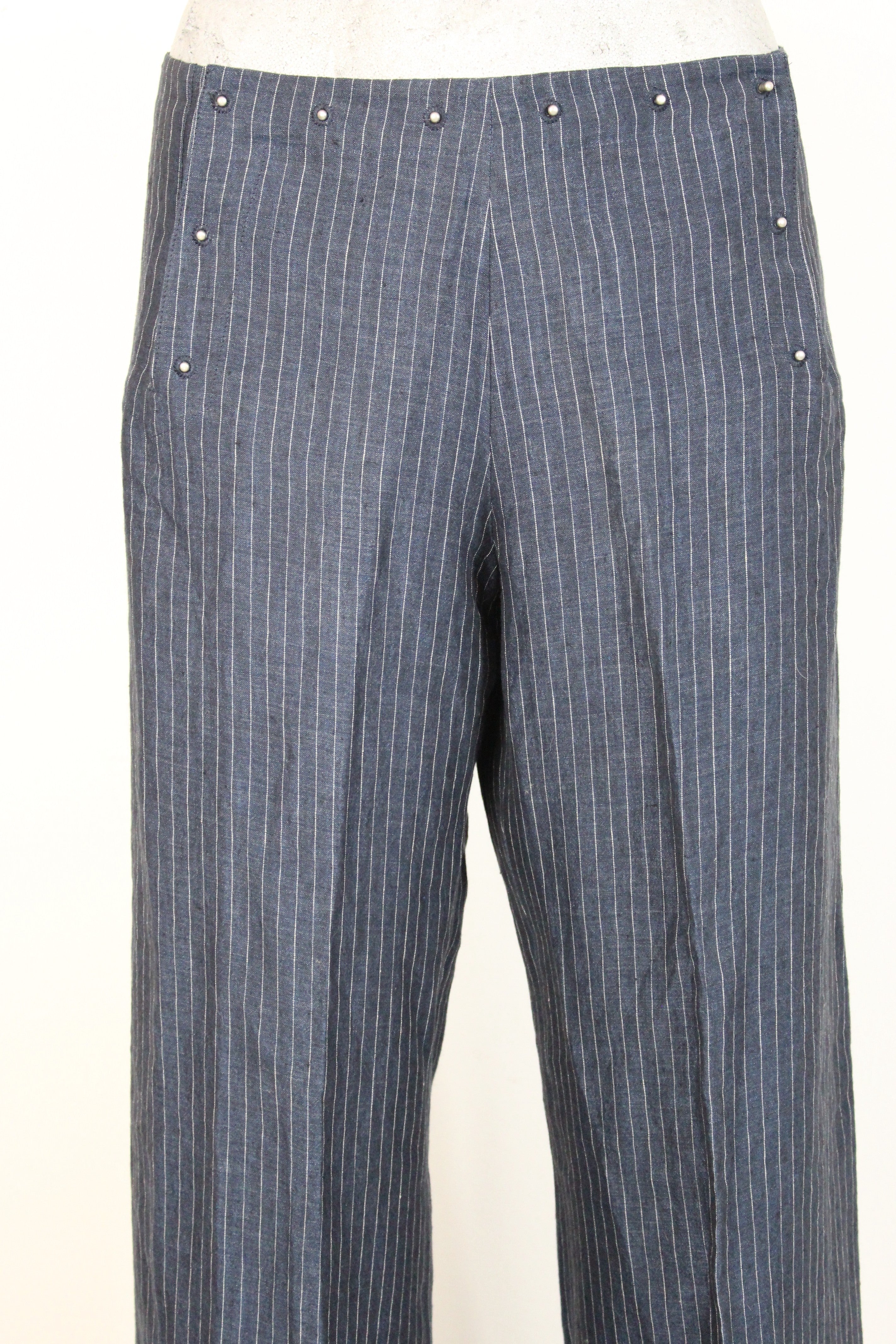 Jean Paul Gaultier Vintage 90s Blue Striped Pants | Dedè Couture