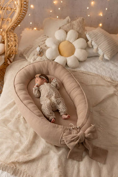 LinenLook Baby Nest 100 Muslin Cotton Cappuccino The Baby Den