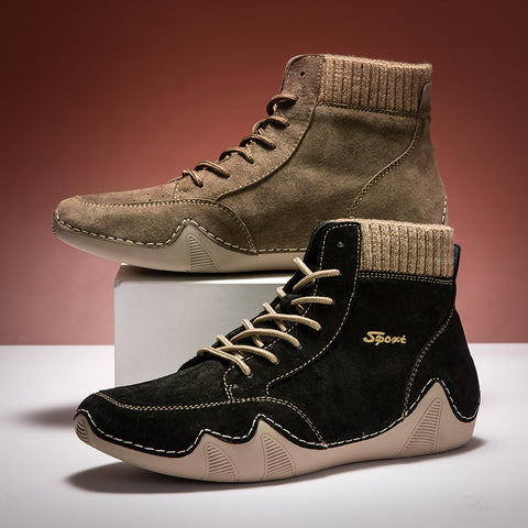 Hand stitched ankle boots chukka shoes