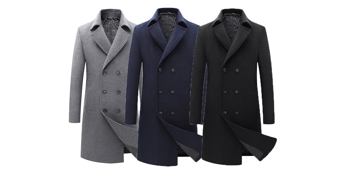 Men long jacket trench coat