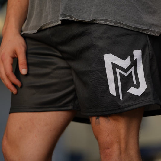 Black and Grey MJM Custom Print Shorts – MJM Hoops