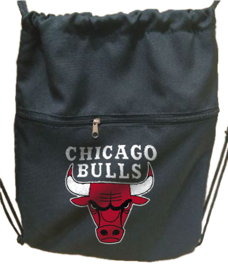 Chicago Bulls String Bag Drawstring Bag With Extra Pocket Zipper – arteefi