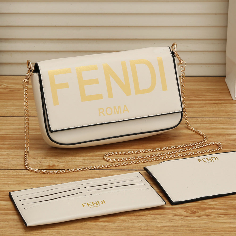 FENDI FF Letter Printing Three Piece Shoulder Bag Crossbody Bag