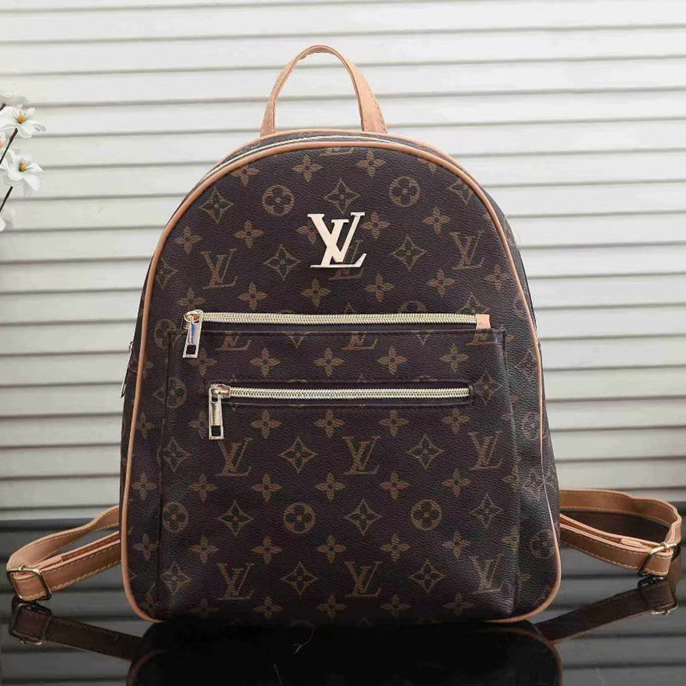 LV Louis Vuitton Women Daypack School Bag Leather Backpack from