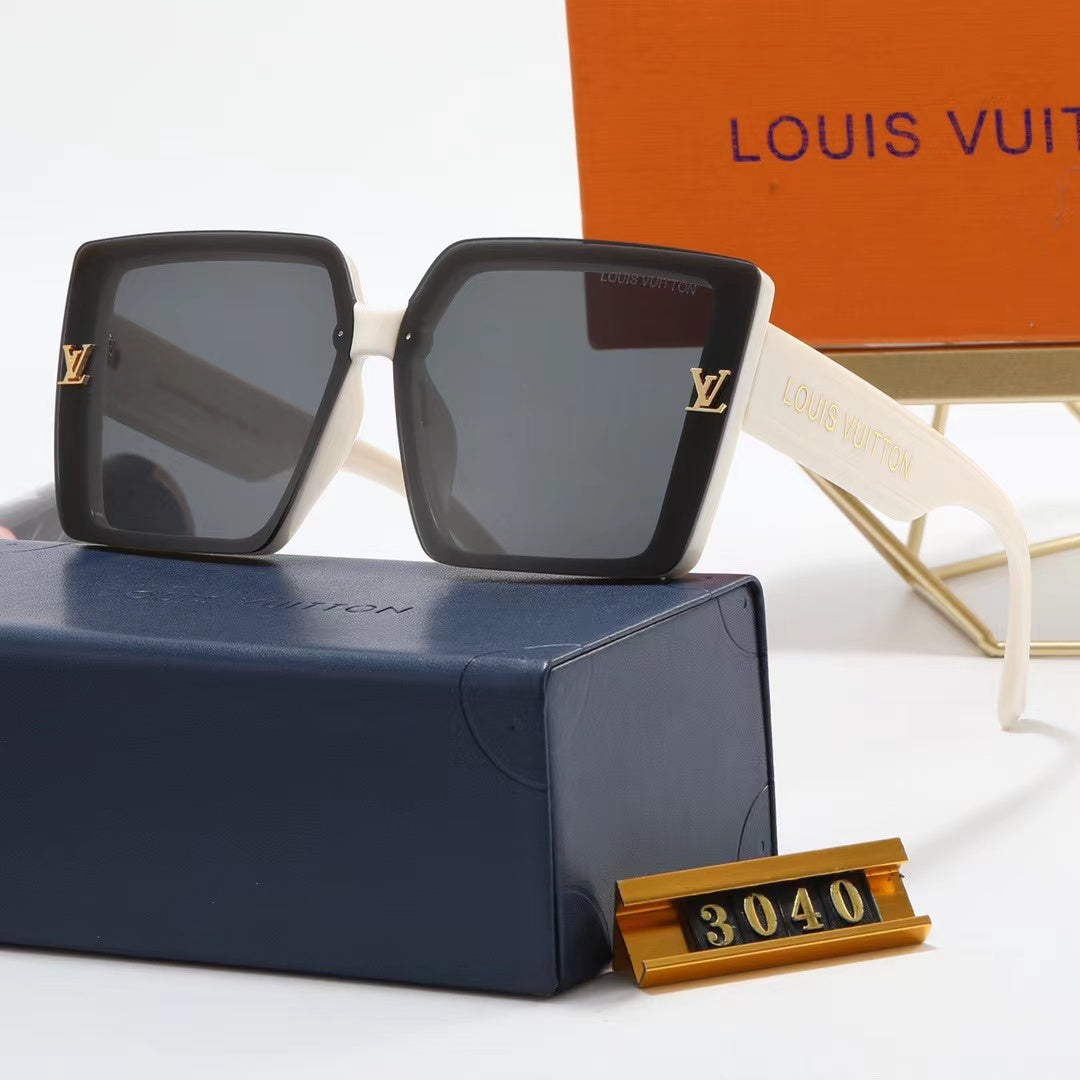 LV Louis vuitton letter logo men's and women's glasses casual beach sunglasses