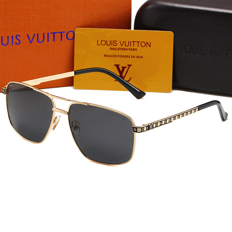 LV Louis Vuitton Large Frame Casual Glasses Couples Beach Sungla